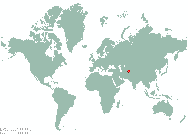 Audzhin in world map